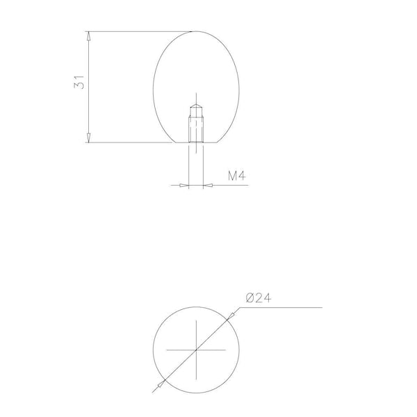 19/32 In (15 Mm) Chrome Contemporary Cabinet Knob