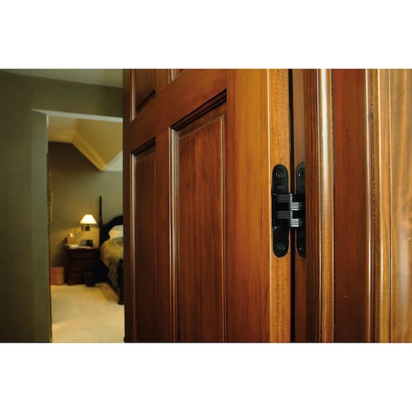 2 34inch 70 Mm X 58inch 16 Mm Full Mortise Concealed Hinge, Black