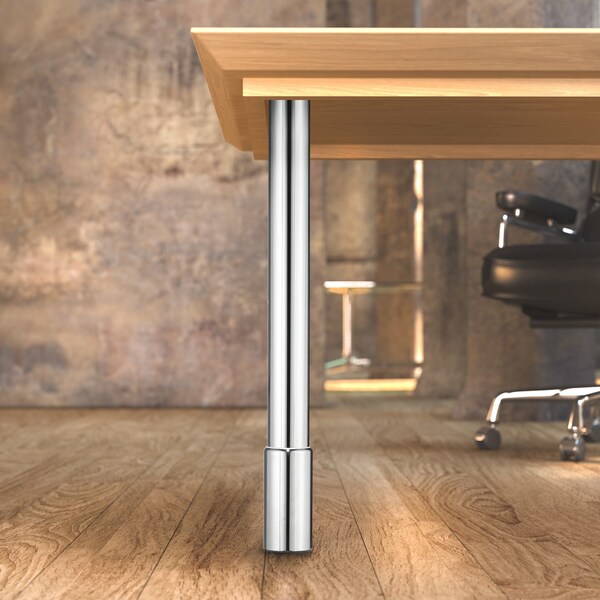 Adjustable Table Leg, 25 3/4 In (654 Mm), Chrome