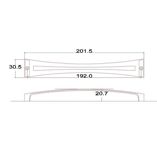 7 9/16 In (192 Mm) Center-to-Center Chrome Contemporary Drawer Pull