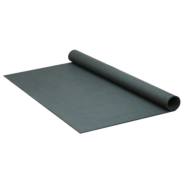 Goodyear ReUz Rubber Flooring Rolls -- 3mm X 48 X 8ft - Black