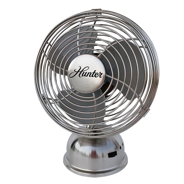 5 Personal Retro USB Fan Brushed Nickel