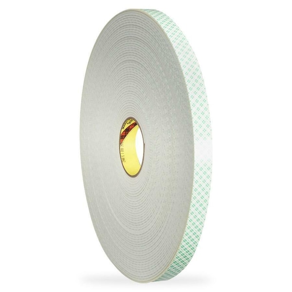 3M 4008 Double Coated Foam Tape 1.5 X 6, White, 25PK