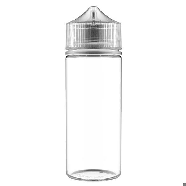 120 Ml Pet Cylinder Clear, Round, Special, Nozzle, Natural Crc/Te Cap With Breakaway Band