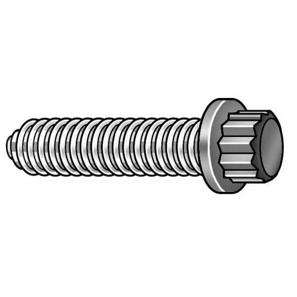 Grade E9, 1/2 In Flange Bolts, Plain Alloy Steel, 1 In L, 10 PK