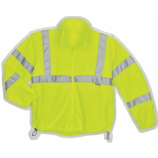 Jacket,Safety,Type 3,Lime,Fleece,L