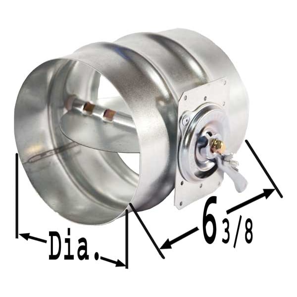 Balancing Damper,Round, 10 In,Diameter