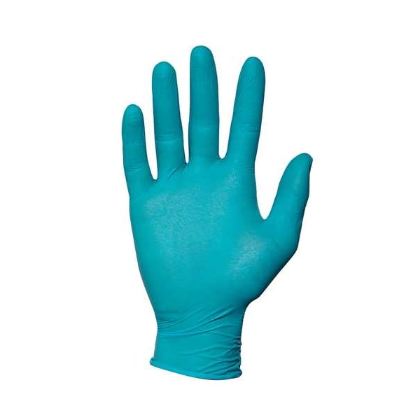 Aloe Coated Exam Gloves, Nitrile, Powder Free, Green, L, 100 PK