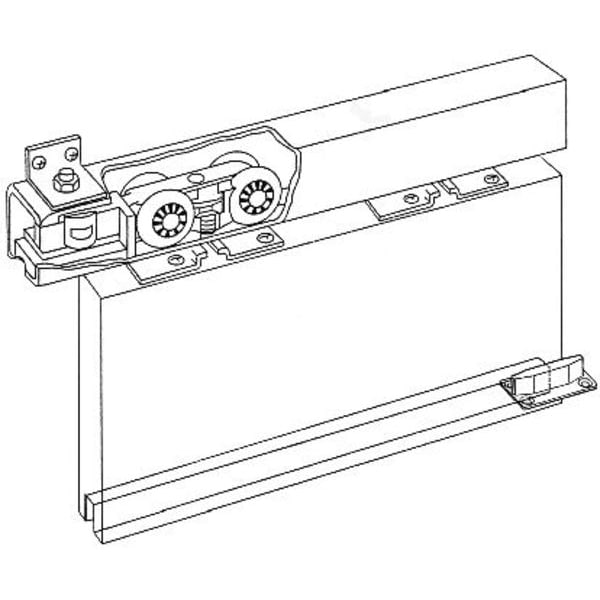 Sliding Door Steel Track And Hardware, 72 L