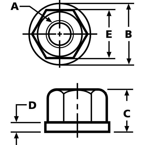 Swivel Flange Nut, 5/8-11, Steel, Not Graded, Black Oxide, 1-1/16 In Hex Wd, 21/32 In Hex Ht