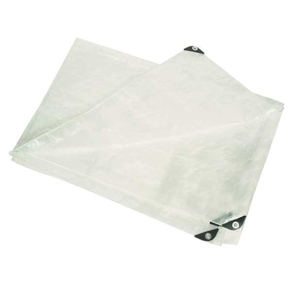 7 Ft 4 In X 9 Ft 6 In Standard Duty 5.1 Mil Tarp, Transparent, Polyethylene