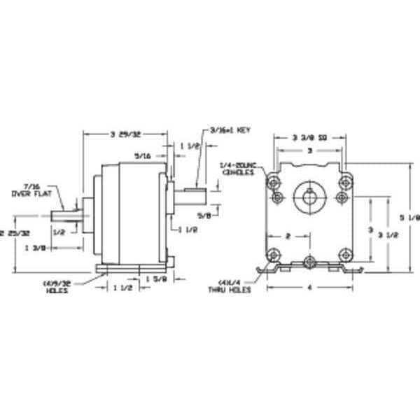 Speed Reducer, Indirect Drive, 118.5:1