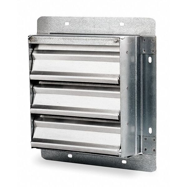 12 In Backdraft Damper / Wall Shutter, 12-1/2 In X 12-1/2 In