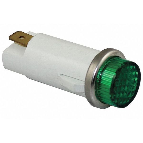 Raised Indicator Light, Green, 120V