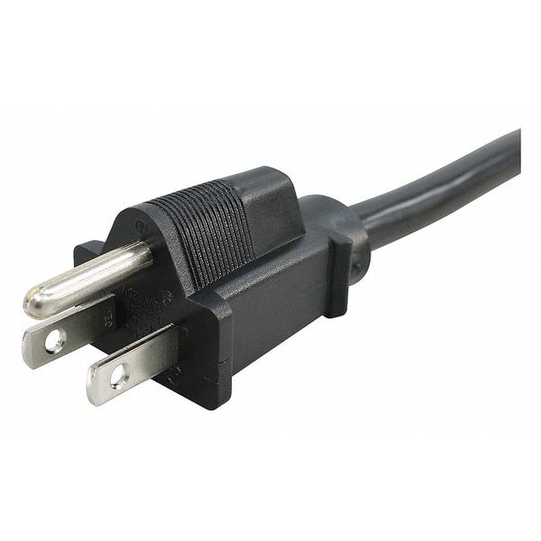 Power Cord, 5-15P, SJT, 25 Ft., Blk, 13A, 16/3