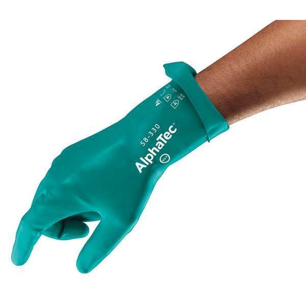 12 Chemical Resistant Gloves, Nitrile, 11, 1 PR