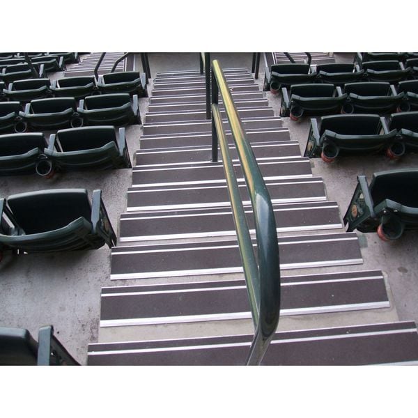 Stair Tread,Black,60in W,Extruded Alum