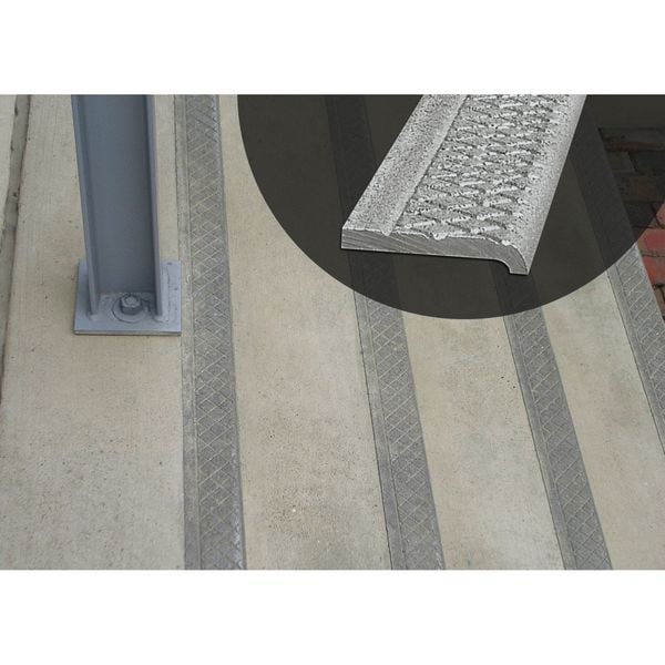 Stair Nosing,Gray,36in W, Cast Alum, AG101.4-3