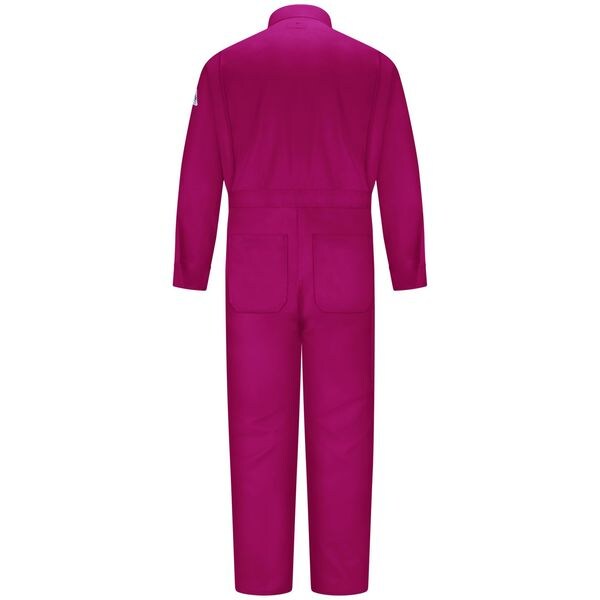 Flame Resistant Coverall, Red, 100% Cotton, 48