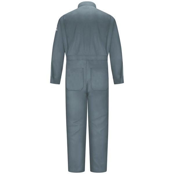 Flame Resistant Coverall, Gray, 100% Cotton, 48