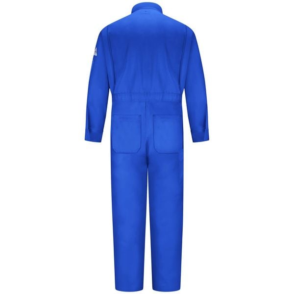 Flame Resistant Coverall, Blue, 100% Cotton