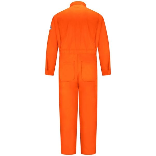 Flame Resistant Coverall, Orange, 100% Cotton, 44
