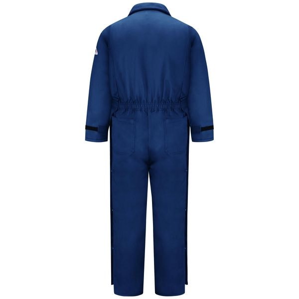 Flame Resistant Coverall, Navy, Cotton/Nylon, L