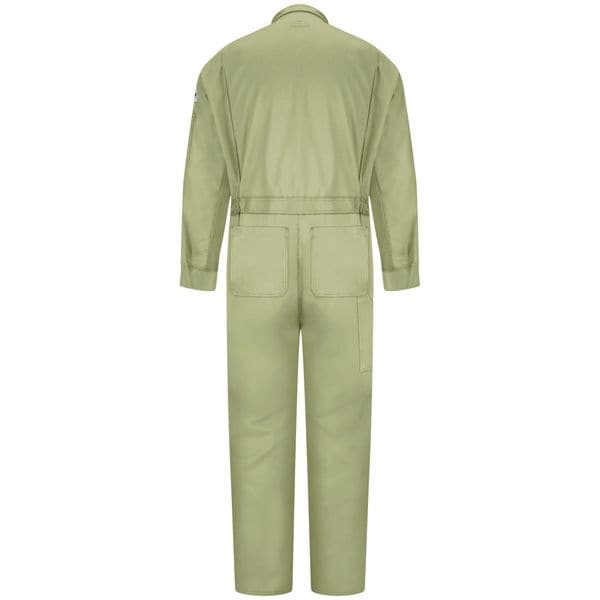 Flame Resistant Coverall, Khaki, Cotton/Nylon, 54