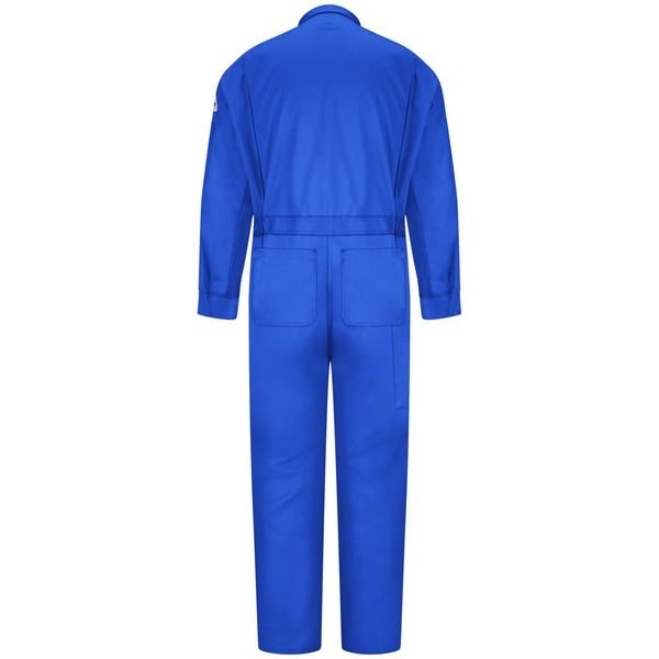 Flame Resistant Coverall, Blue, Cotton/Nylon, 48