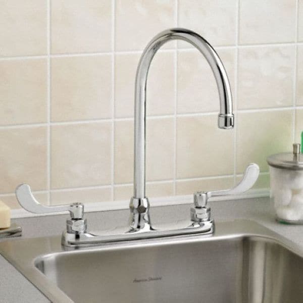 Manual, 8 Mount, 3 Hole Gooseneck Kitchen/Bathroom Faucet