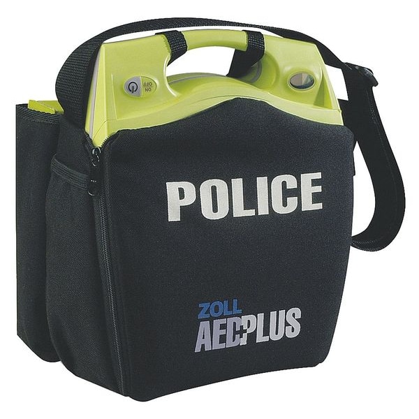 AED Protector Case, Canvas, Black, 6 In Height
