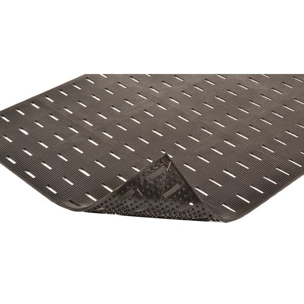 Black Grit Antifatigue Mat 3 Ft W X 4 Ft L, 7/16 In