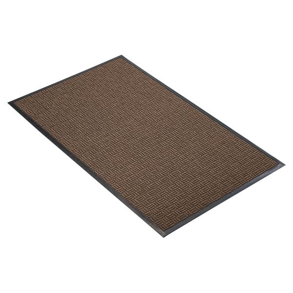 Entrance Mat, Polypropylene, 3/8 In Thick, Brown, 4 Ft X 6 Ft