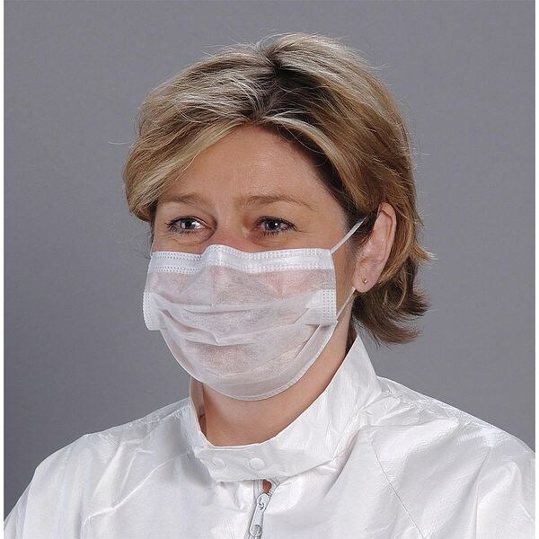 Disposable Procedural Face Mask, Universal, White, 500PK