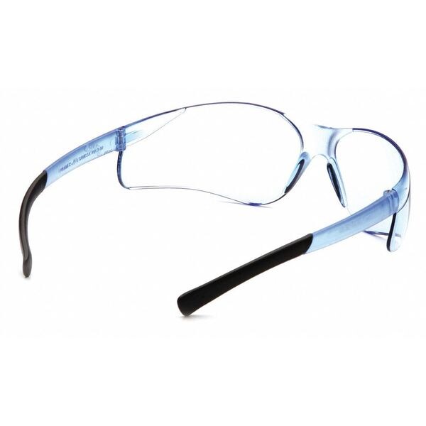 Safety Glasses, Ztek, Blue Scratch-Resistant Lens, Polycarbonate, Blue Frameless, Traditional