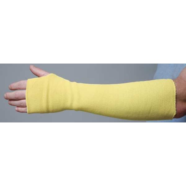 Cut-Resistant Sleeve, Cut Level A3, Kevlar, Sleeve With Thumbhole, 18 In L, Yellow, Large