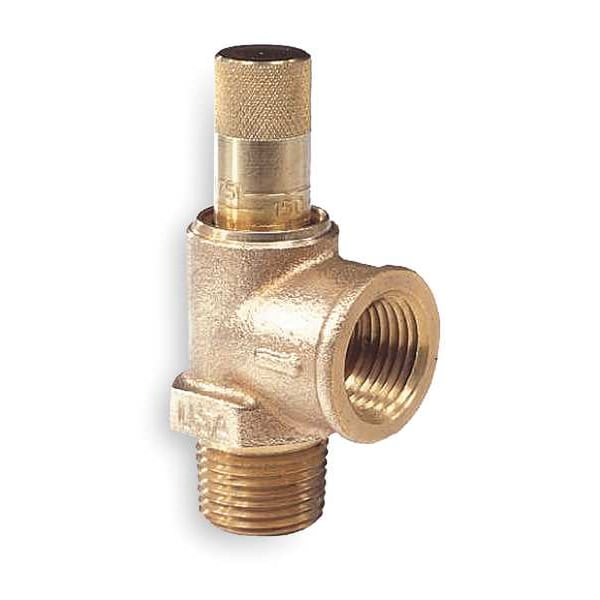 Adjustable Relief Valve, 1/2 In, 250 Psi, Overall Height: 4-1/8