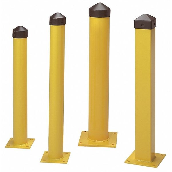 Bollard,5-3/5,24 In. H,Yellow