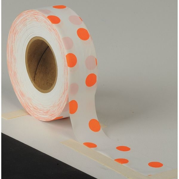 Flagging Tape,Orng/Blk,300ft X 1-3/16 In