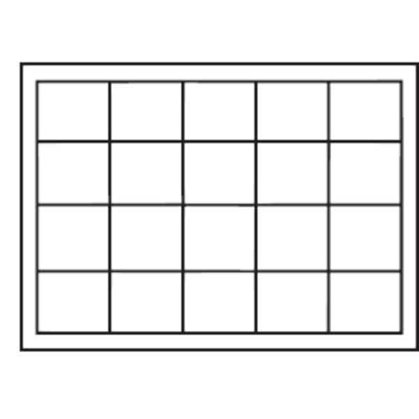 Compartment Drawer With 20 Compartments, Steel, 2 1/8 In H X 13 5/8 In W