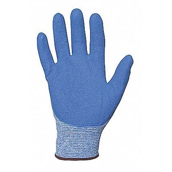 Nitrile Coated Gloves, Palm Coverage, Blue, L, PR