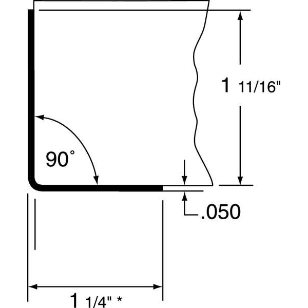 Door Edge Guard, 1-3/4W X 96H