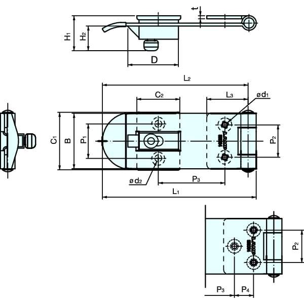 Hasp,Fixed,304 Stainless Steel,Polished