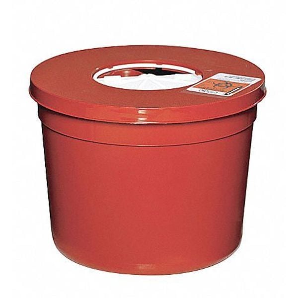 Sharps Container,Red,Round,5 Qt,PK5