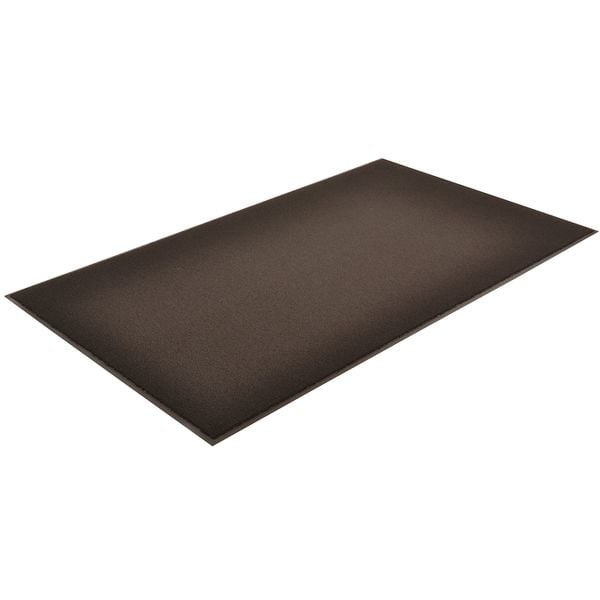 Entrance Mat, Polypropylene, 3/8 In Thick, Black, 2 Ft X 3 Ft