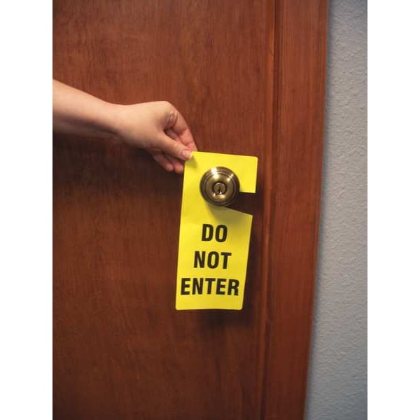 Door Knob Hanger Tag,9 X 4 In,PK10