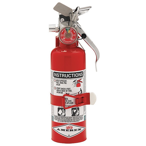 Fire Extinguisher, 2A:10B:C, Halotron, 15.5 Lb