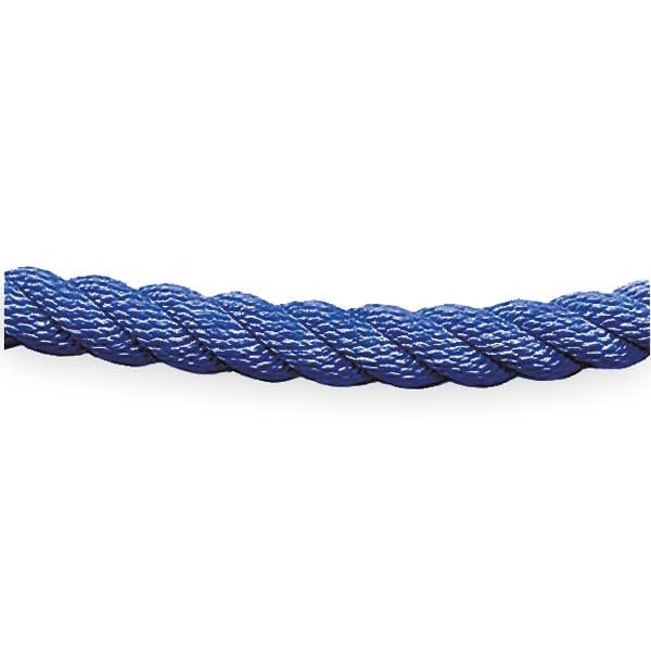 Barrier Rope,1-1/2 In X 6 Ft,Blue