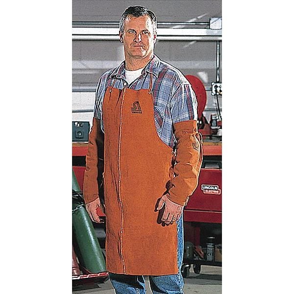 Split Leg Welding Bib Apron,Lthr,42x24In