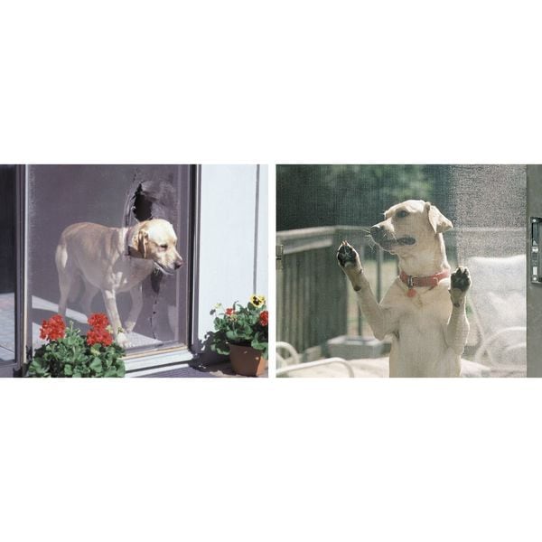 Pet And Insect Door And Window Screen, Vinyl Coated Polyester, 60 In W, 50 Ft L, 0.025 In Wire Dia